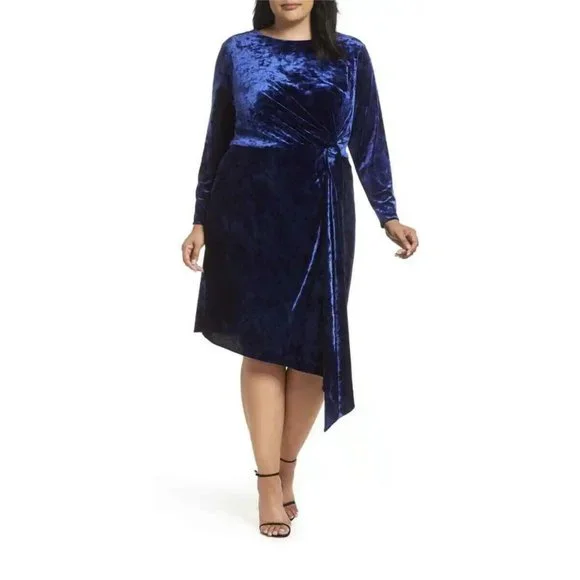 Maggy London Velvet Asymmetrical Sheath Dress (Plus Size) Blueviolet At Nordstrom Rack - Womens Clo Maggy London Velvet Asymmetrical Sheath Dress (Plus Size) Blueviolet At Nordstrom Rack - Womens Clo